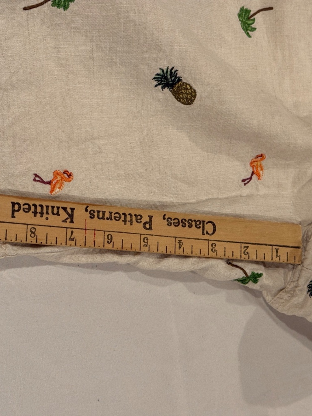 Tommy Bahama Flamingo Tango Linen Shorts 10" Embroidered Pineapple Beige - Picture 7 of 12